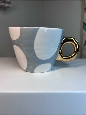 Anthropologie Yesteryear Polkadot mug by Bridget Bodenham
